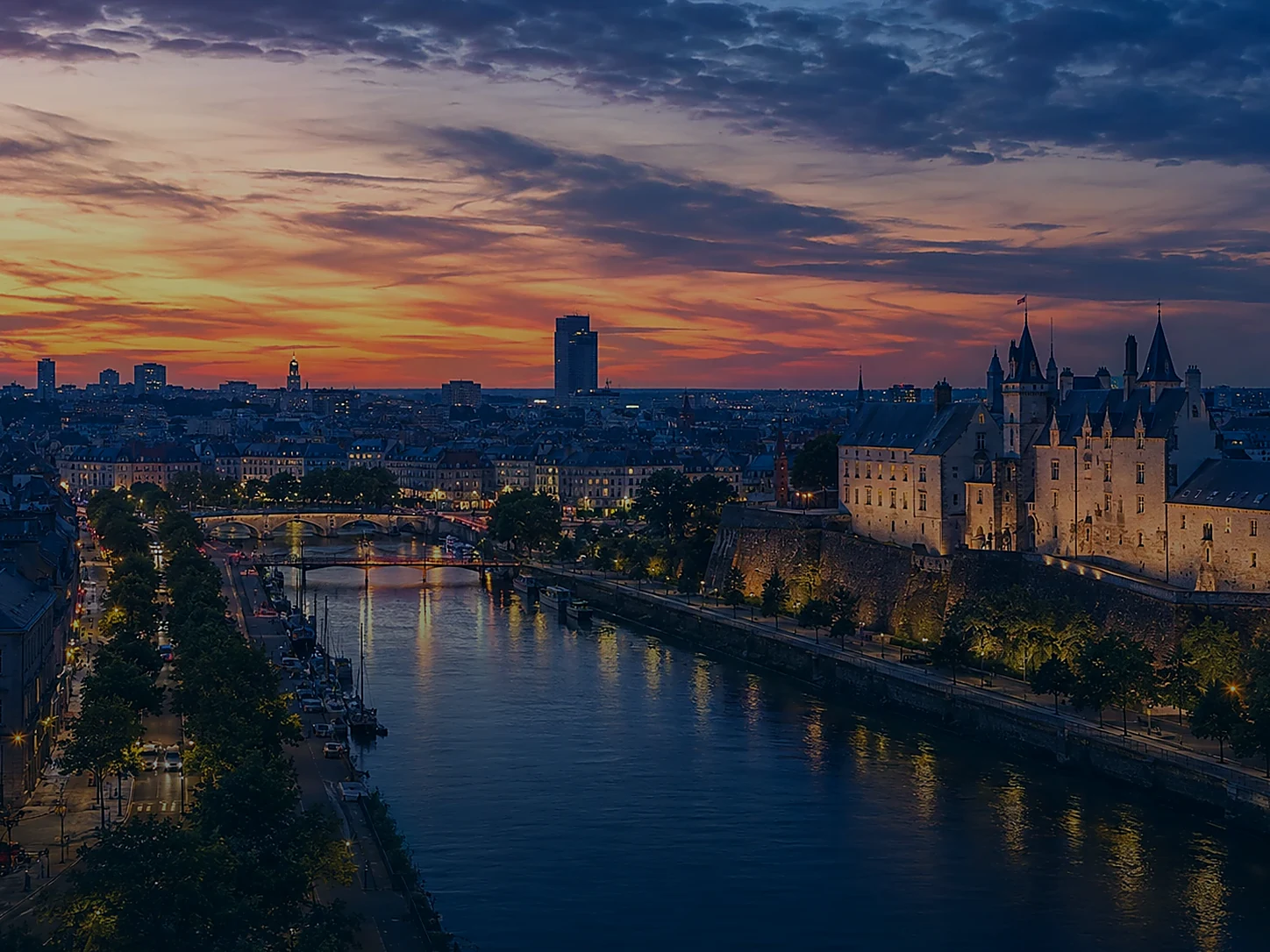 Vue de Nantes pour la page agence SEO IA