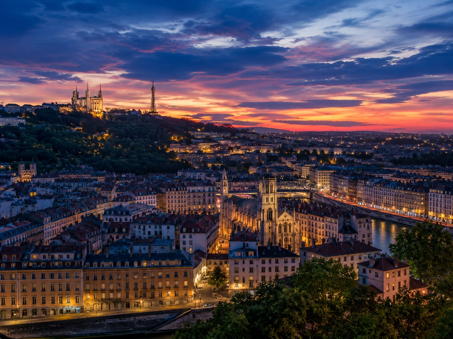 Illustration stylisée de Lyon